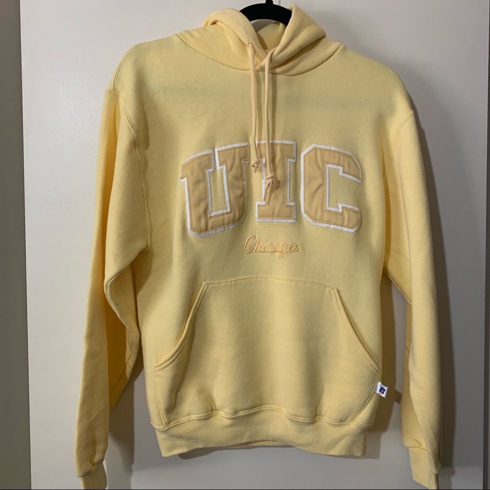 Russell UIC Chicago Yellow Sweatshirt Hoodie